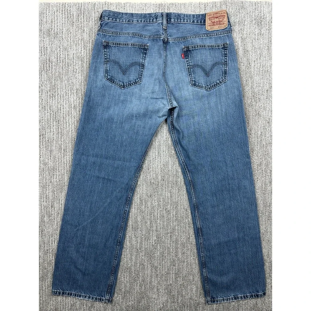Vtg Levi's 569 Jeans Men 36x34 Fits 38x33.5 Blue Denim Loose Straight Baggy Y2K